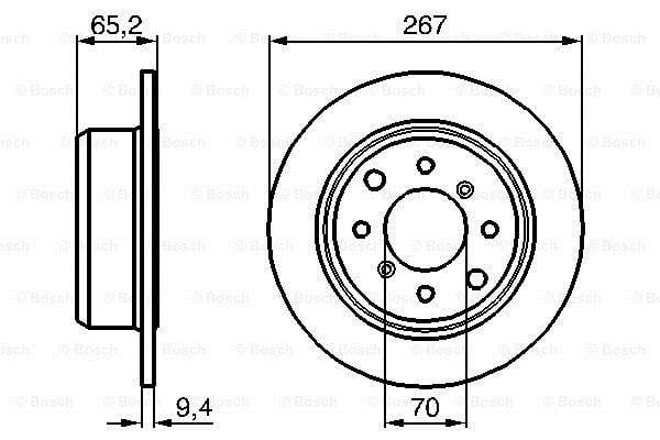 Disques de frein BOSCH ref. 0 986 478 646