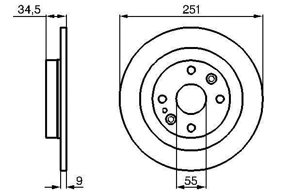 Disques de frein BOSCH ref. 0 986 478 701