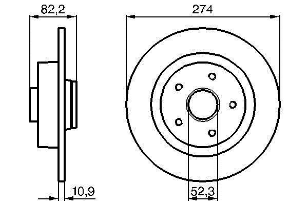 Disques de frein BOSCH 0 986 478 744