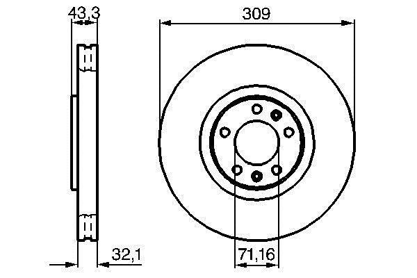 Disques de frein BOSCH ref. 0 986 479 027