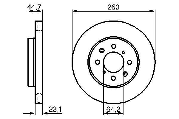 Disques de frein BOSCH ref. 0 986 479 226