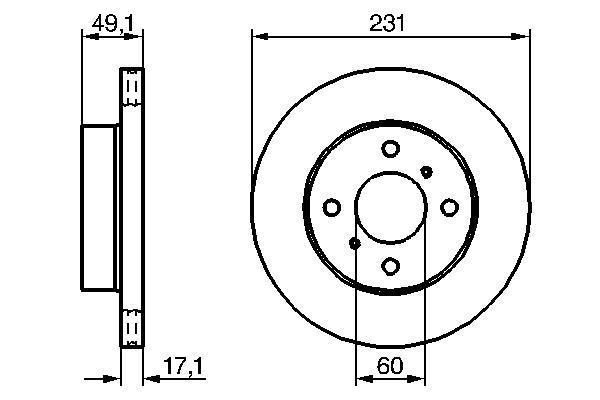 Disques de frein BOSCH 0 986 479 241
