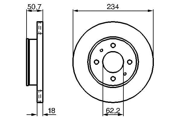 Disques de frein BOSCH ref. 0 986 479 264
