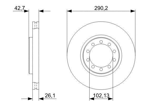 Disques de frein BOSCH ref. 0 986 479 342