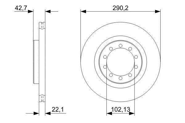 Disques de frein BOSCH ref. 0 986 479 343