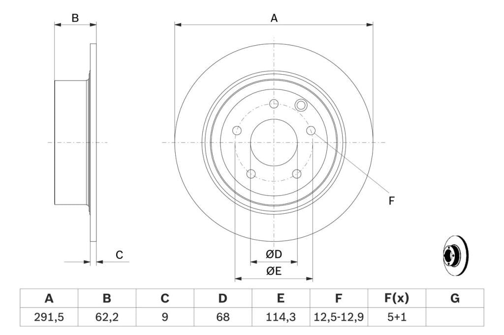 Disques de frein BOSCH 0 986 479 C60