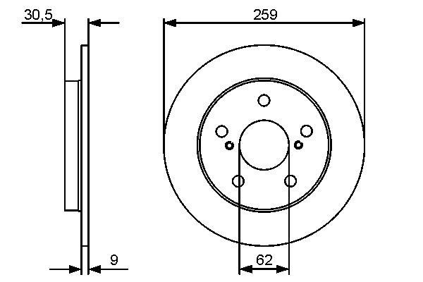 Disques de frein BOSCH ref. 0 986 479 418