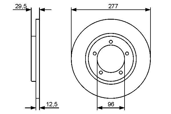 Disques de frein BOSCH ref. 0 986 479 487