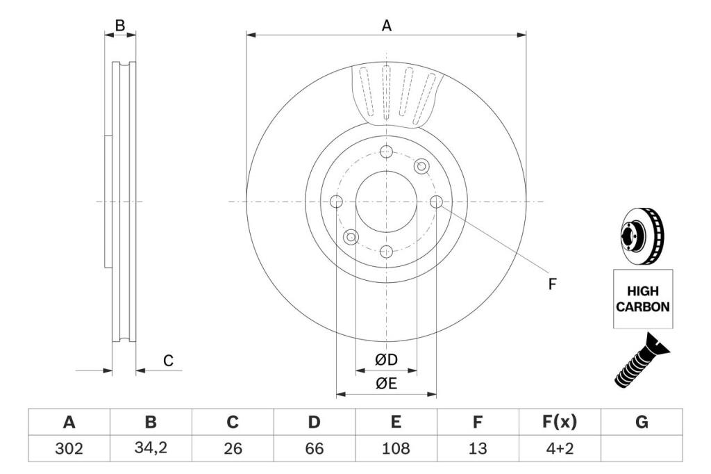 Disques de frein BOSCH ref. 0 986 479 C72