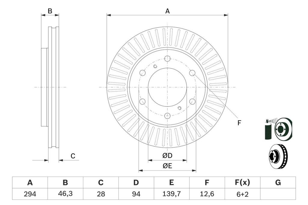 Disque de frein BOSCH 0 986 479 704 Disque de frein BOSCH 0 986 479 704