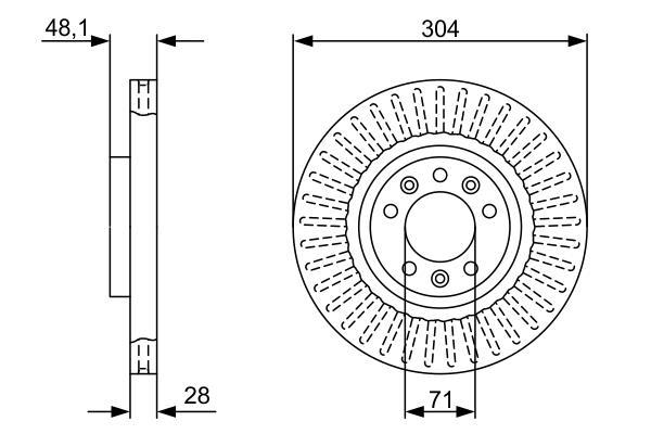 Disques de frein BOSCH ref. 0 986 479 A89