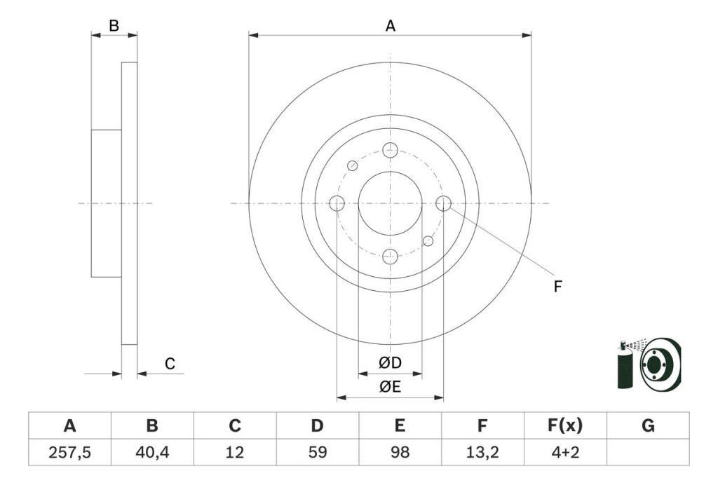 Disques de frein BOSCH 0 986 479 E65