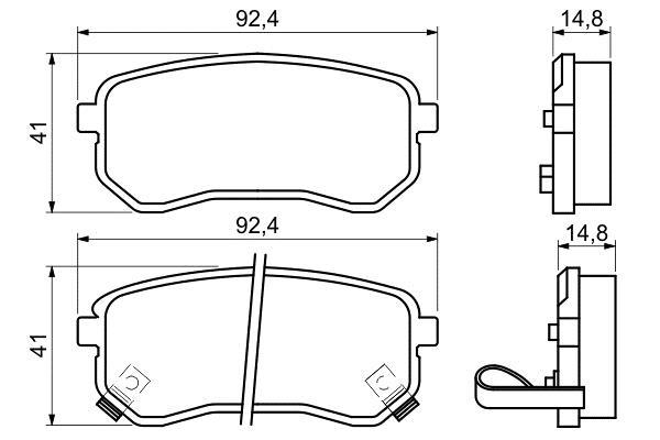 Jogo de 4 pastilhas de travão BOSCH ref. 0 986 494 145