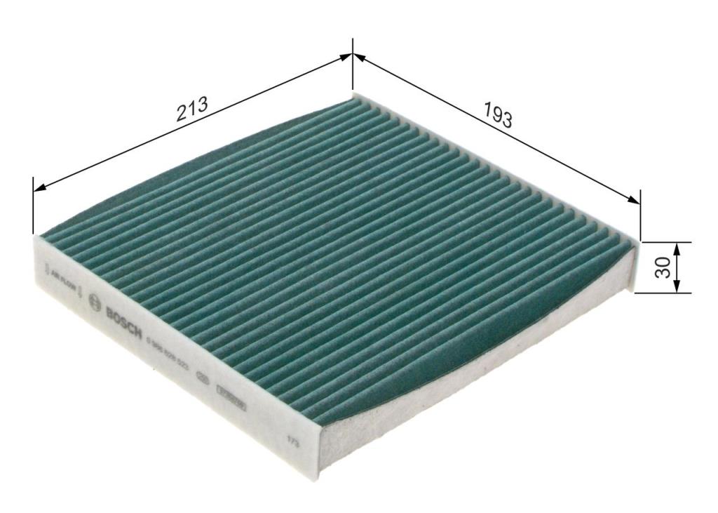 Filtre d'habitacle (Filtre à pollen) BOSCH A8523 - ref. 0 986 628 523