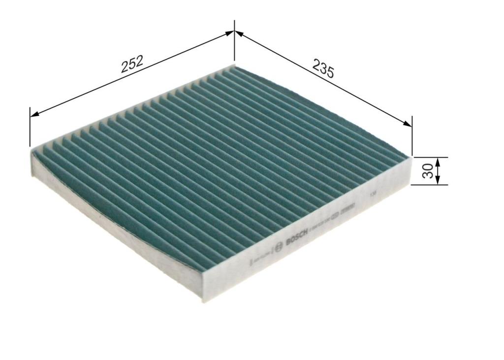 Filtre d'habitacle (Filtre à pollen) BOSCH A8530 - ref. 0 986 628 530