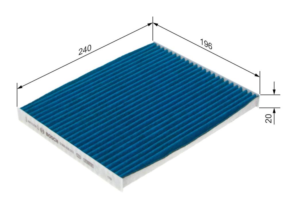 Filtre d'habitacle (Filtre à pollen) BOSCH ref. 0 986 628 572