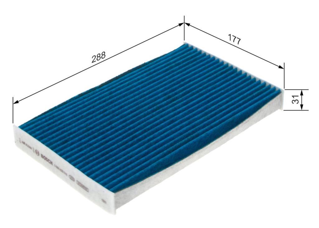 Filtre d'habitacle (Filtre à pollen) BOSCH ref. 0 986 628 578