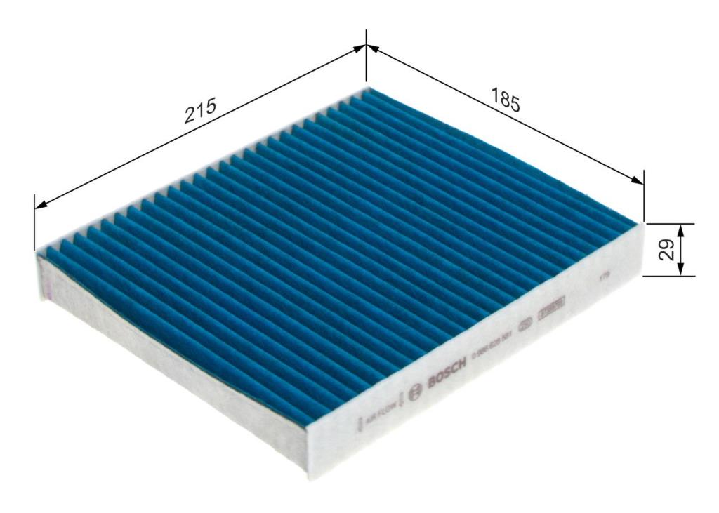 Filtre d'habitacle (Filtre à pollen) BOSCH  ref. 0 986 628 581