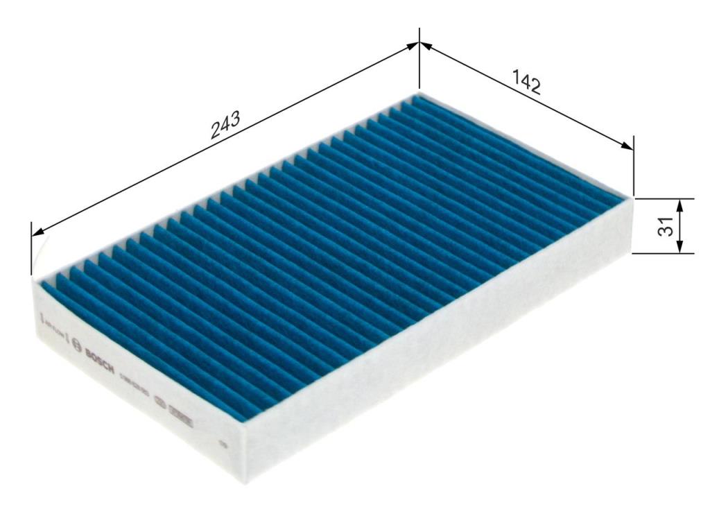 Filtre d'habitacle (Filtre à pollen) BOSCH ref. 0 986 628 583