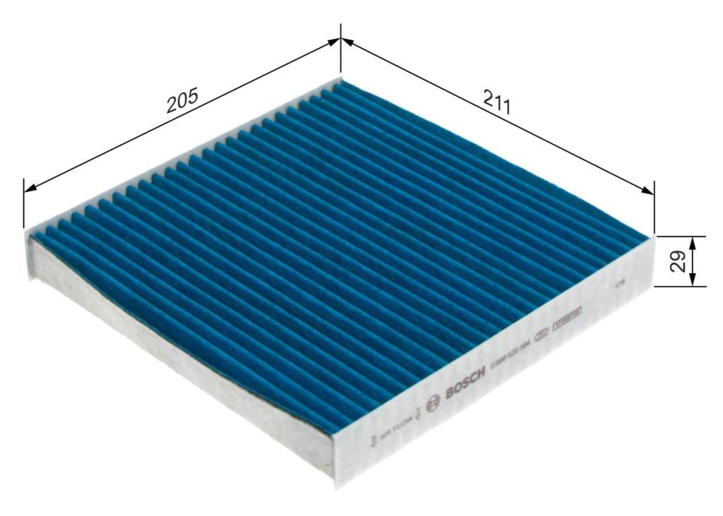 Filtre d'habitacle (Filtre à pollen) BOSCH ref. 0 986 628 584