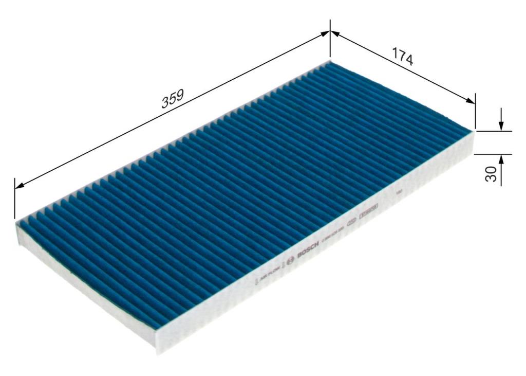 Filtre d'habitacle (Filtre à pollen) BOSCH ref. 0 986 628 585