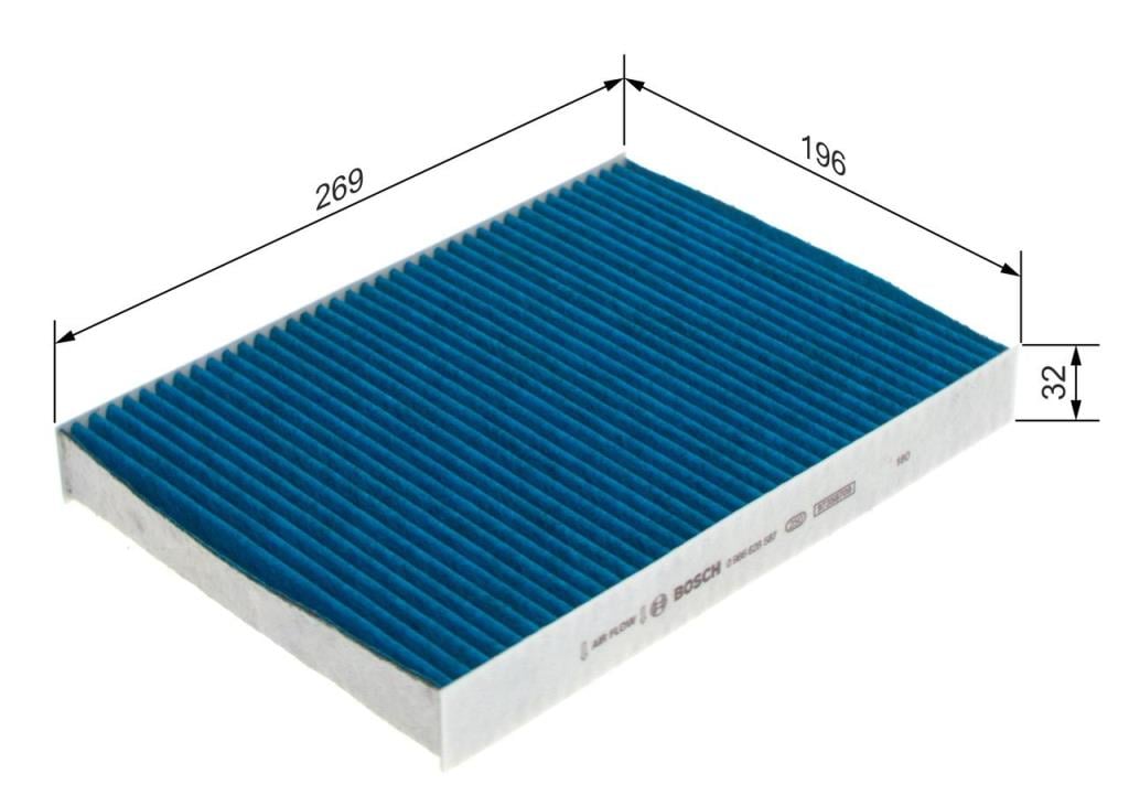 Filtre d'habitacle (Filtre à pollen) BOSCH ref. 0 986 628 587