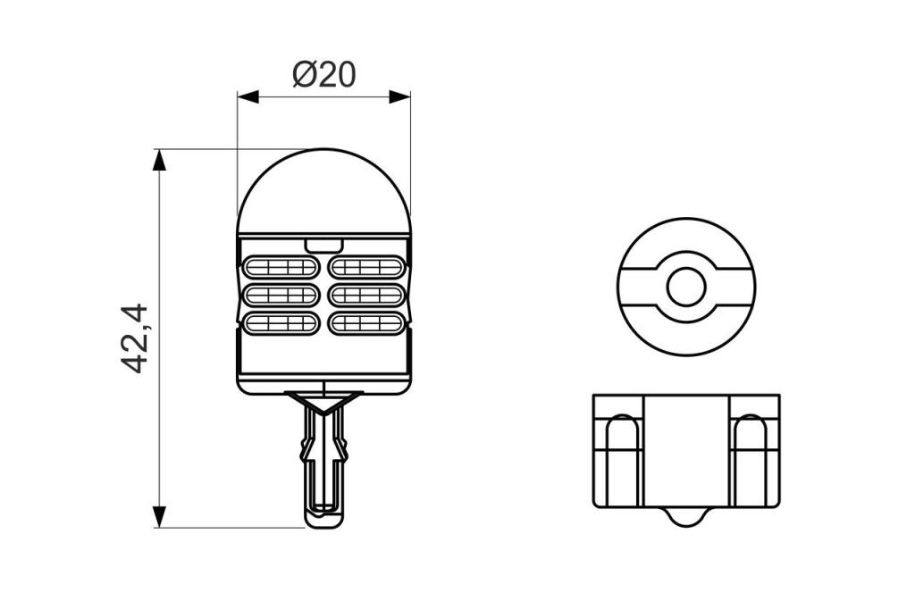 Ampoules LED Eclairage Arrière BOSCH W21/5W - ref. 1 987 301 525