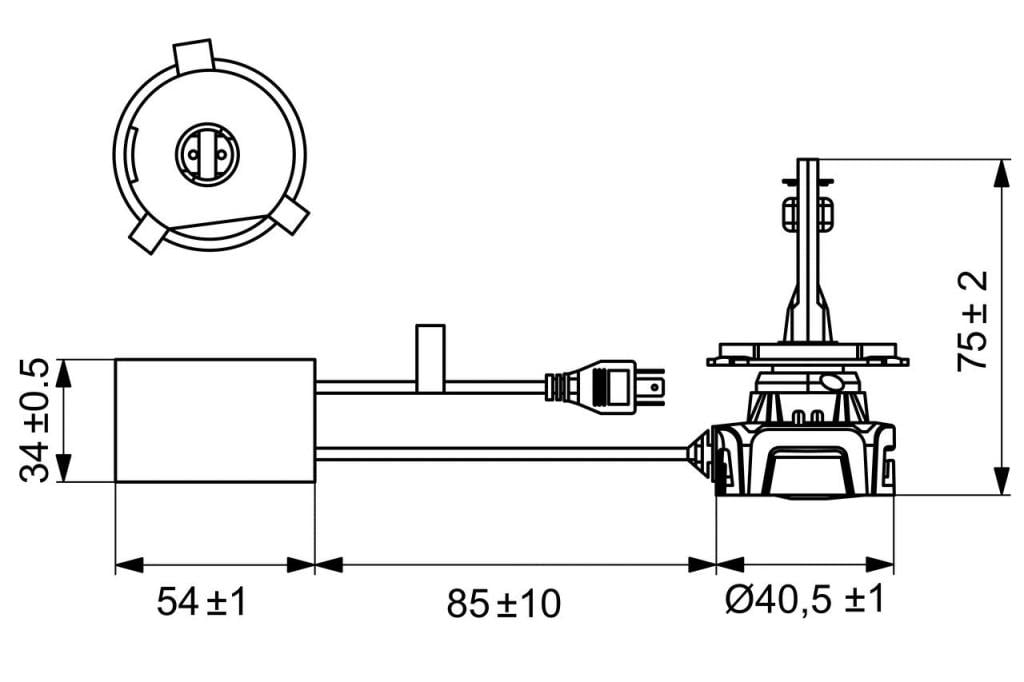 Ampoule LED Eclairage Avant BOSCH H4 - ref. 1 987 301 554