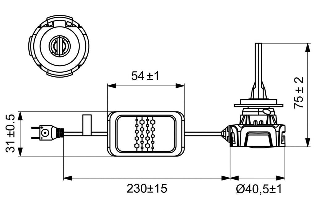 Ampoule LED Eclairage Avant BOSCH H7 - ref. 1 987 301 557
