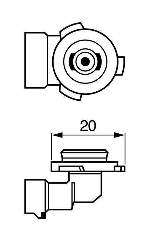 Ampoule BOSCH 1 ✕ H10 - ref. 1 987 302 083