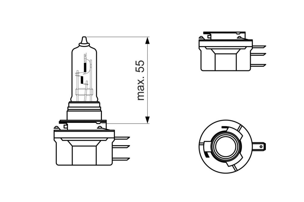 Ampoule BOSCH 1 ✕ H15 - ref. 1 987 302 088
