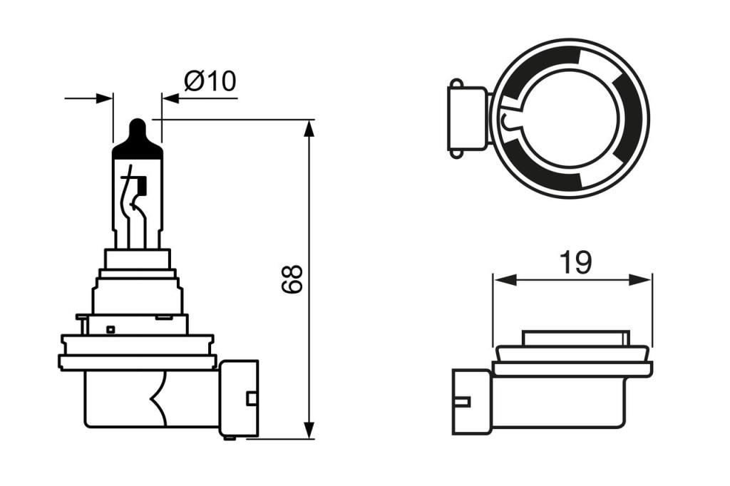 Lámpara BOSCH 1 ✕ H16 - ref. 1 987 302 089