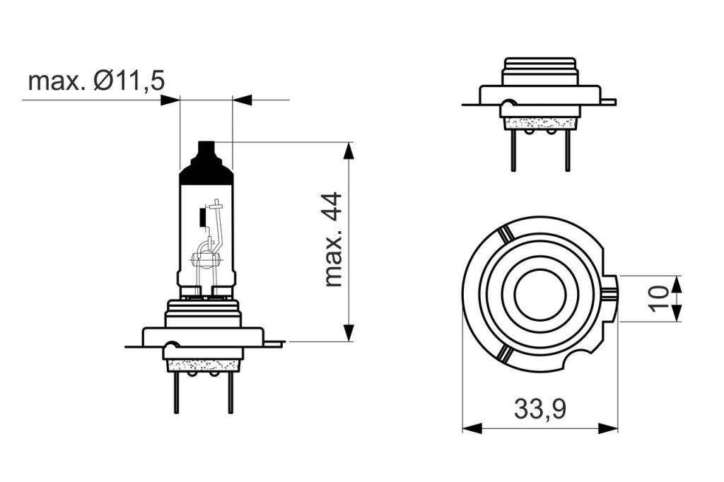 Ampoule BOSCH 1 ✕ H18 - ref. 1 987 302 091