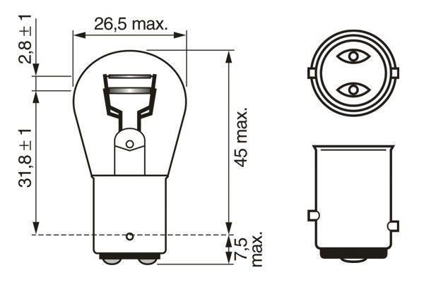 Ampoule Bosch p21/5w Pure Light 2 pièces
