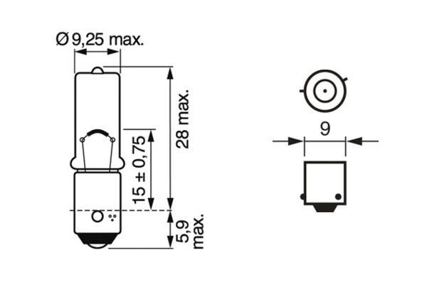 Ampoule BOSCH 10 ✕ H6W - ref. 1 987 302 232