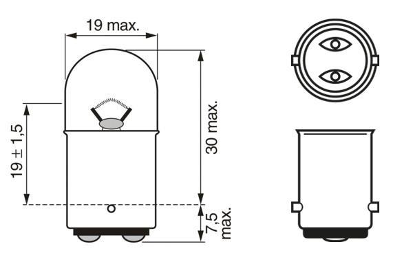 Lâmpada BOSCH 10 ✕ R5W - ref. 1 987 302 237