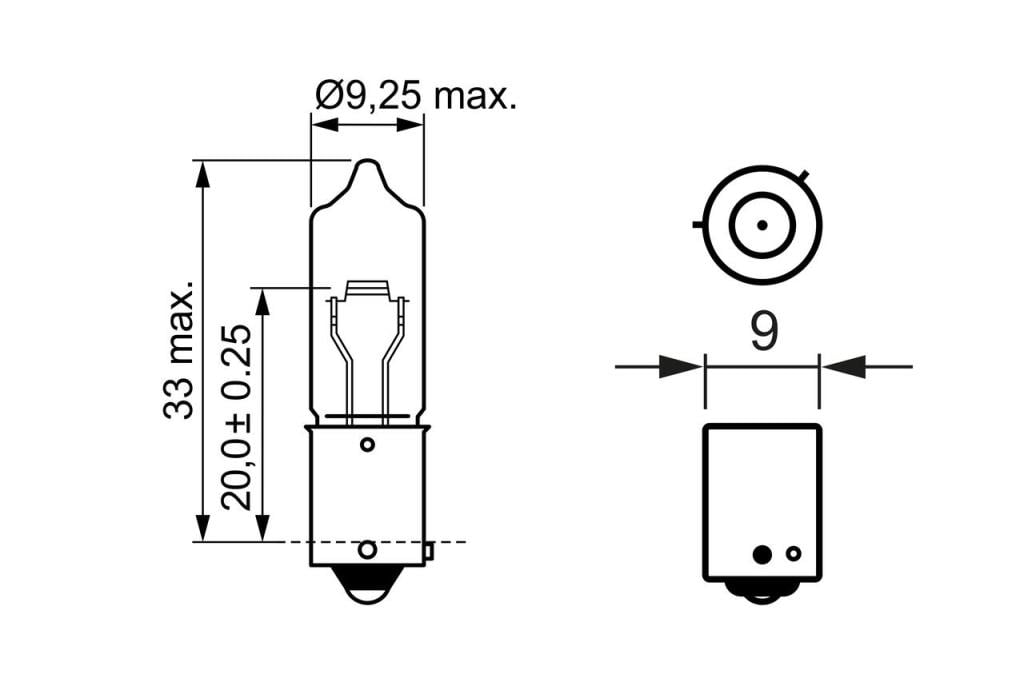Ampoule, feu clignotant BOSCH 10 ✕ H21W - ref. 1 987 302 264