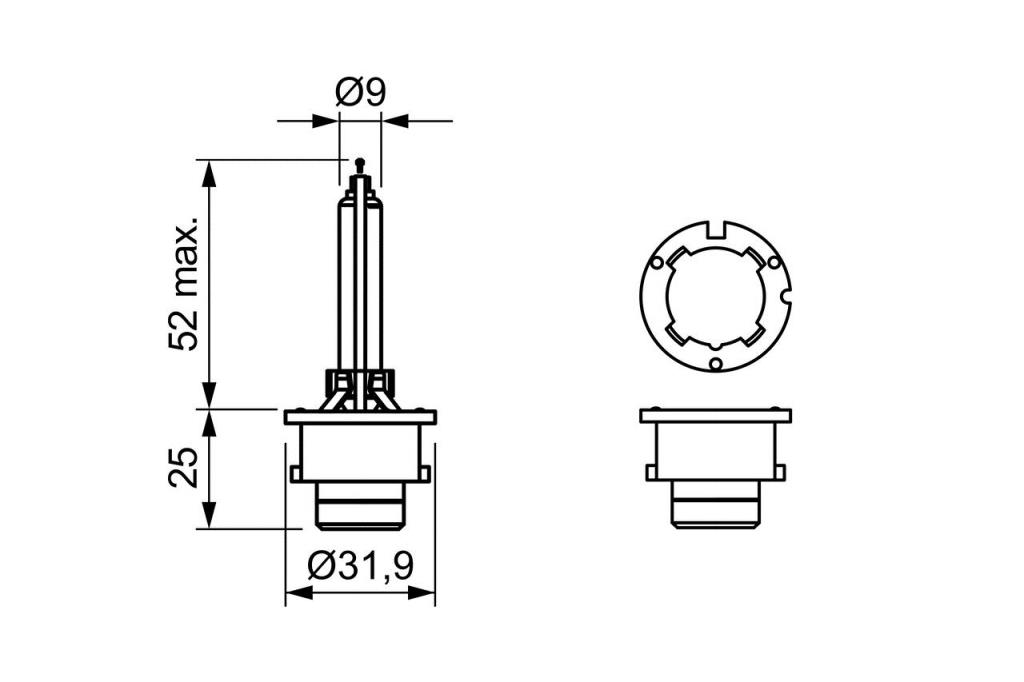 Ampoule Xénon BOSCH 1 ✕ D4S - ref. 1 987 302 906
