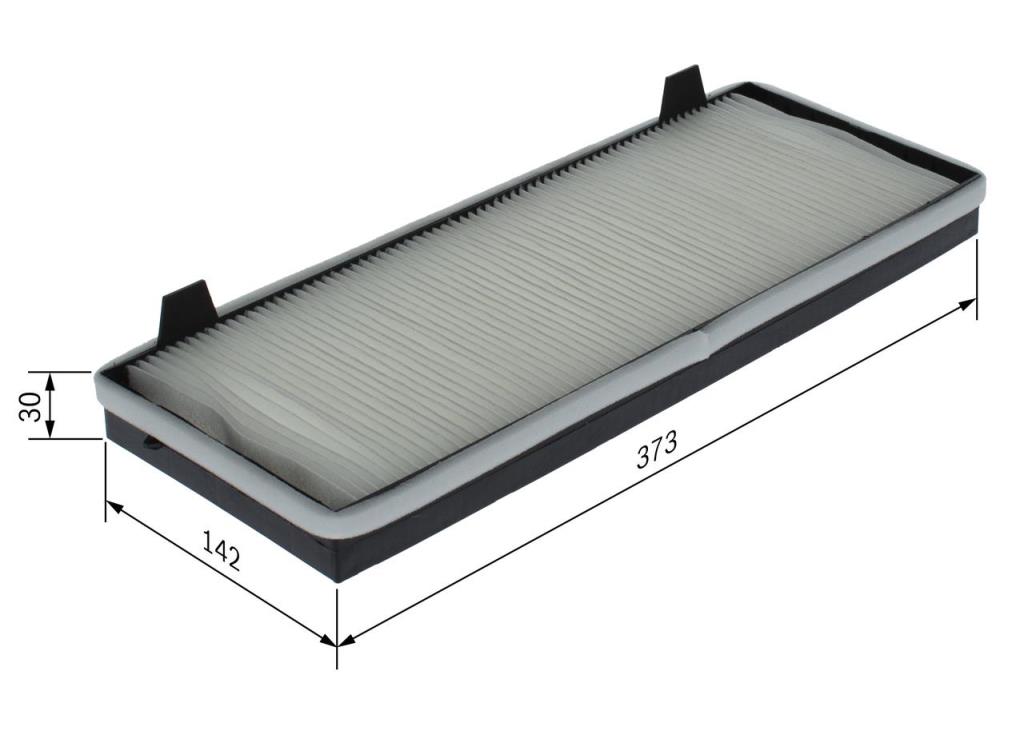 Filtre d'habitacle (Filtre à pollen) BOSCH M2100 - ref. 1 987 432 100