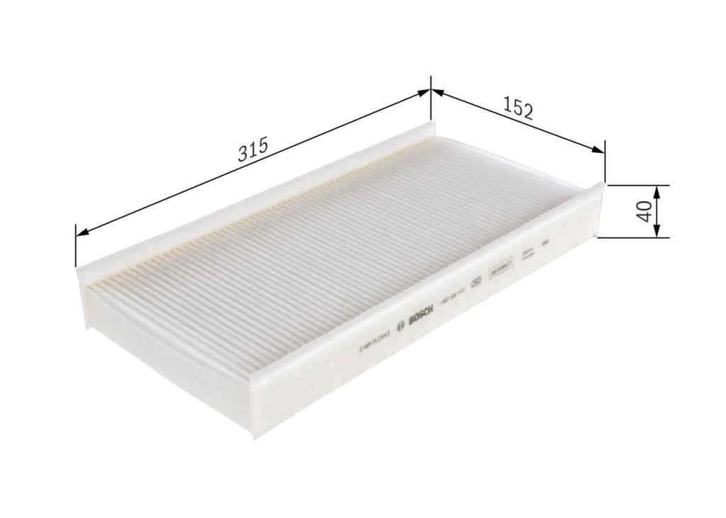 Filtre d'habitacle (Filtre à pollen) BOSCH M2112 - ref. 1 987 432 112