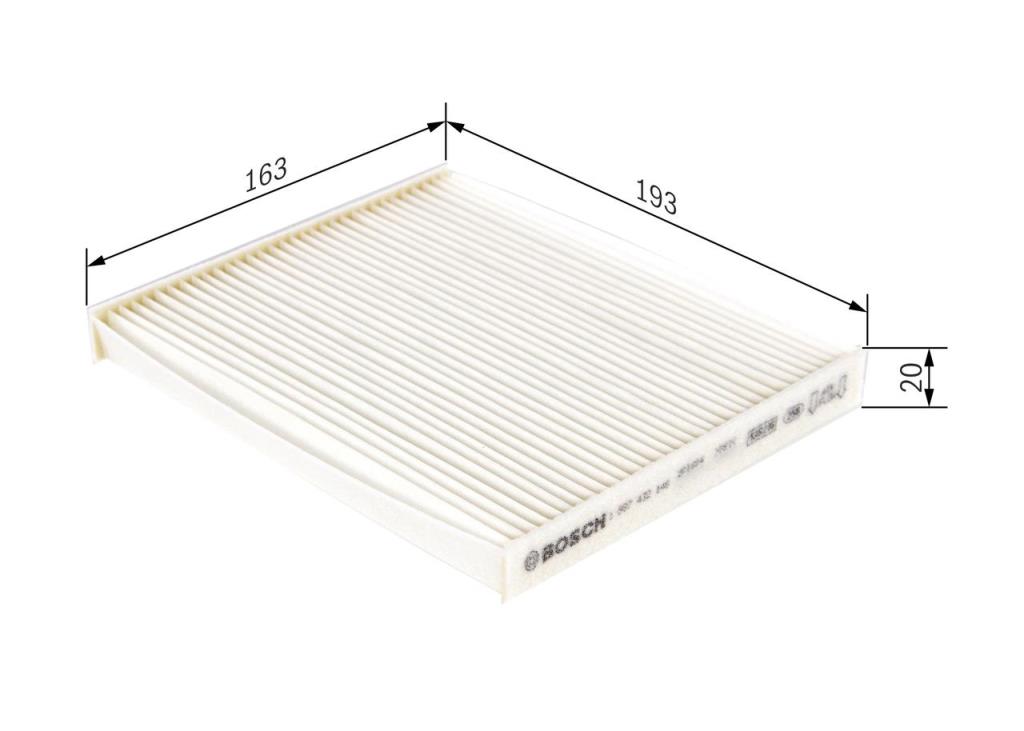 Filtre d'habitacle (Filtre à pollen) BOSCH M2148 - ref. 1 987 432 148