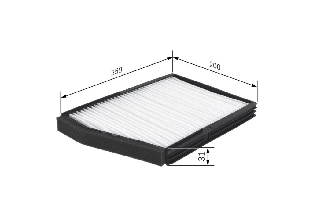 Filtre d'habitacle (Filtre à pollen) BOSCH ref. 1 987 432 175