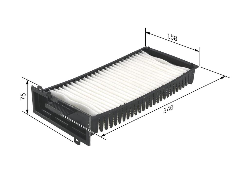 Filtro de habitáculo BOSCH M2198 - ref. 1 987 432 198
