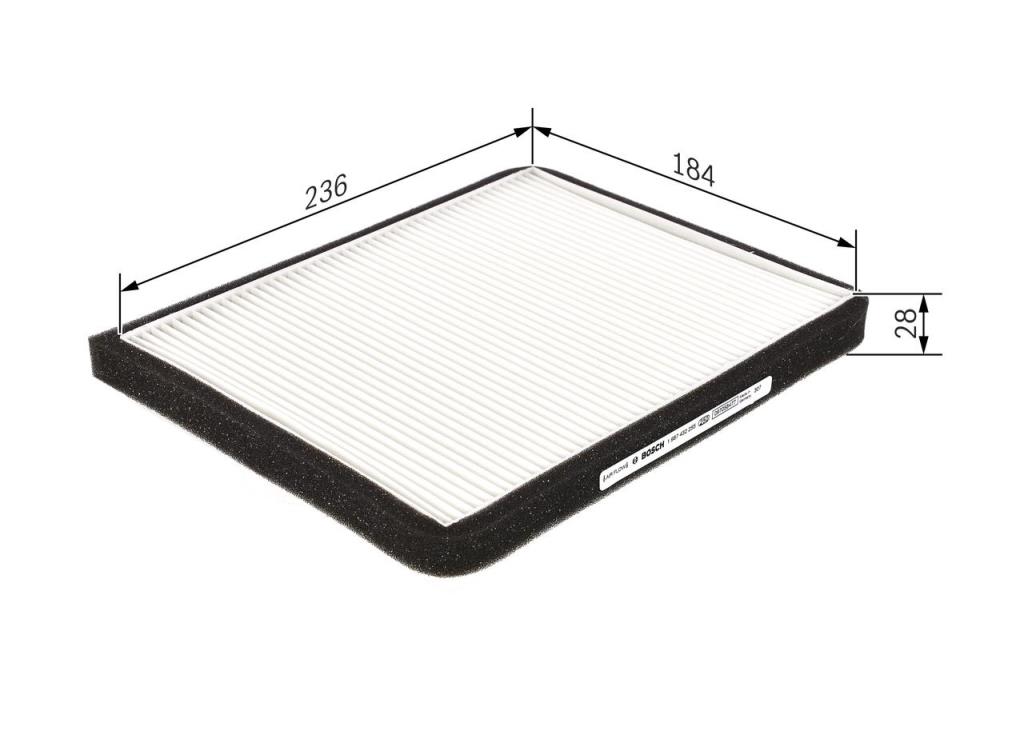 Filtre d'habitacle (Filtre à pollen) BOSCH M2255 - ref. 1 987 432 255