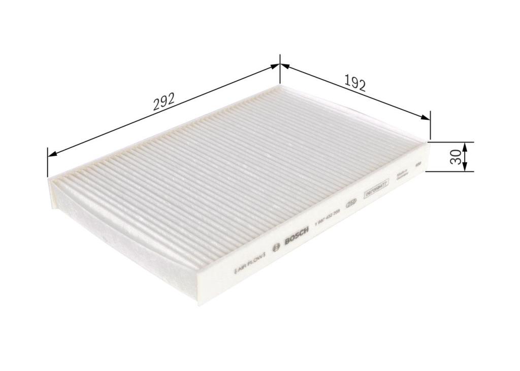 Filtre d'habitacle (Filtre à pollen) BOSCH M2258 - ref. 1 987 432 258
