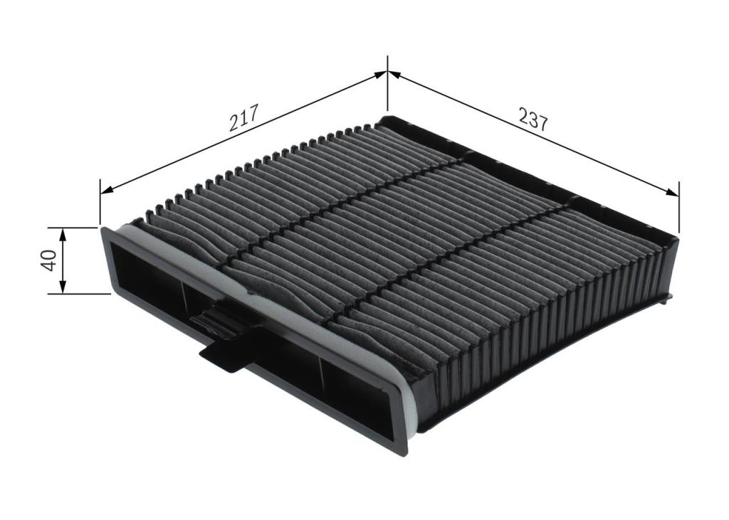 Filtre d'habitacle (Filtre à pollen) BOSCH R2394 - ref. 1 987 432 394