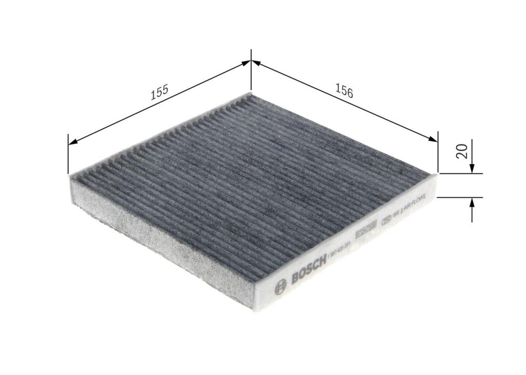 Filtre d'habitacle (Filtre à pollen) BOSCH M5051 - ref. 1 987 435 051