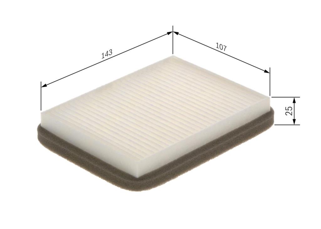 Filtre d'habitacle (Filtre à pollen) BOSCH M5052 - ref. 1 987 435 052
