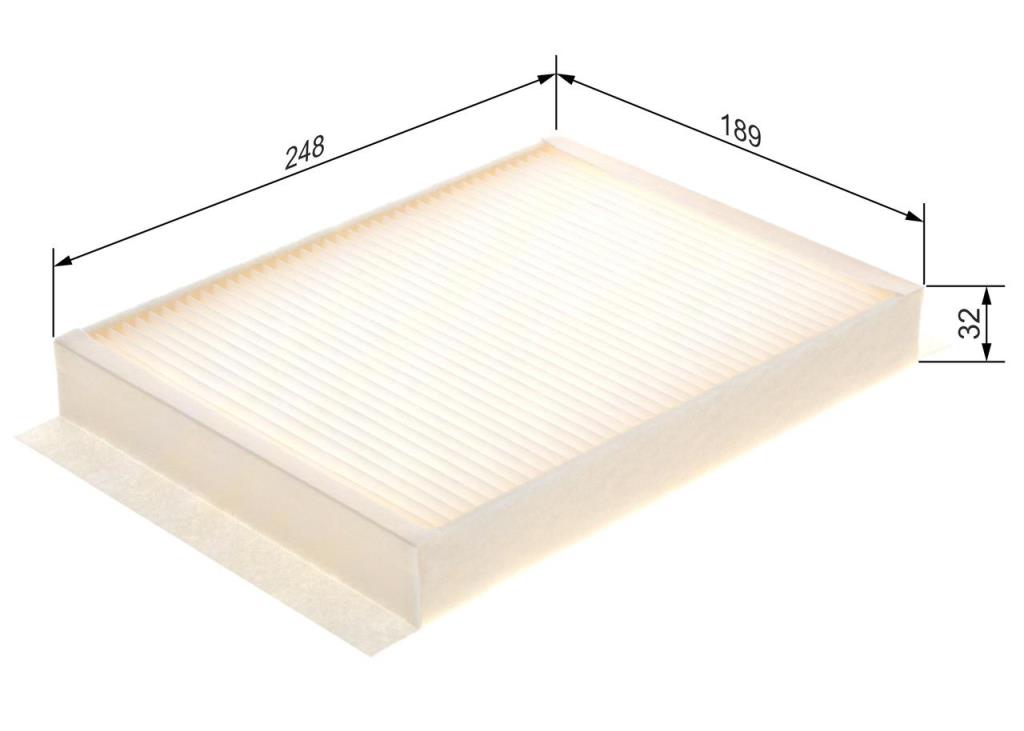 Filtre d'habitacle (Filtre à pollen) BOSCH M5058 - ref. 1 987 435 058