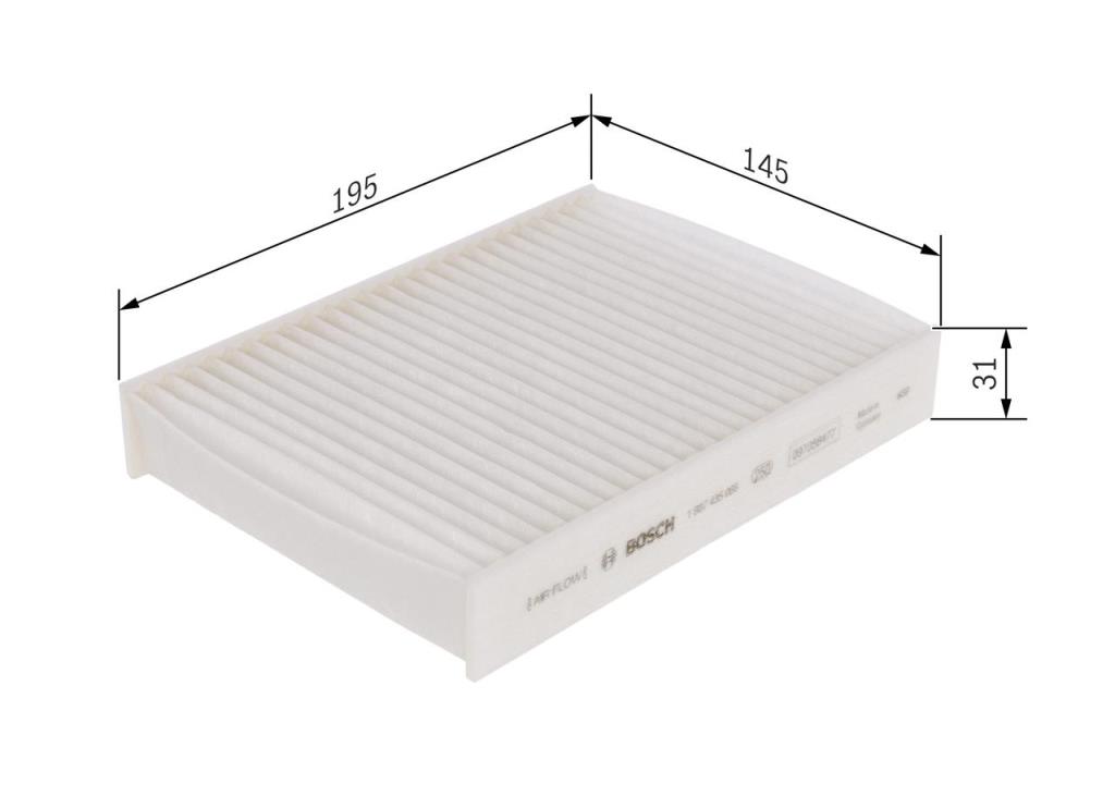 Filtre d'habitacle (Filtre à pollen) BOSCH M5066 - ref. 1 987 435 066
